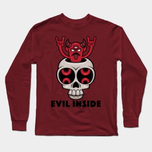 Possessed Skull Evil Inside Long Sleeve T-Shirt